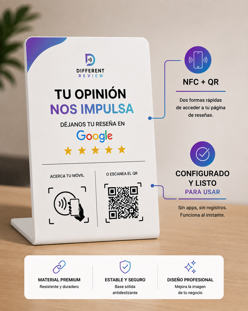 Soporte NFC para Reseñas de Google – Standard