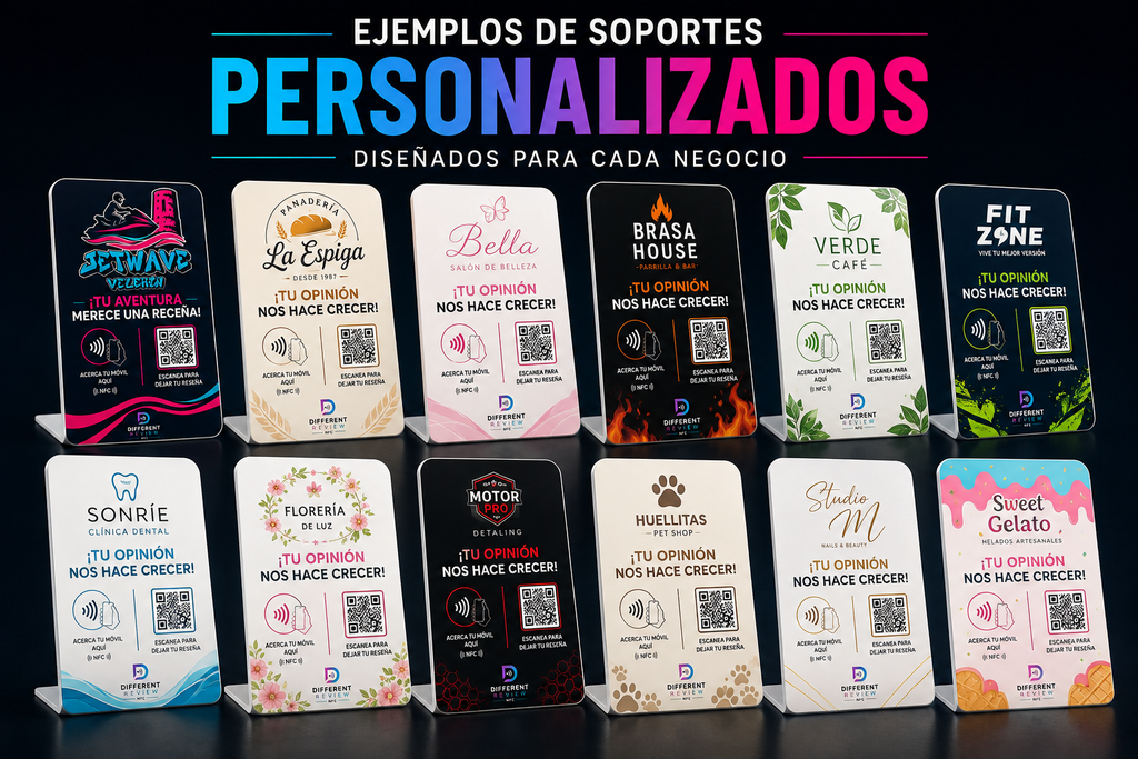 Soporte NFC para Reseñas de Google – Personalizado