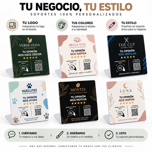 Soporte NFC para Reseñas de Google – Personalizado