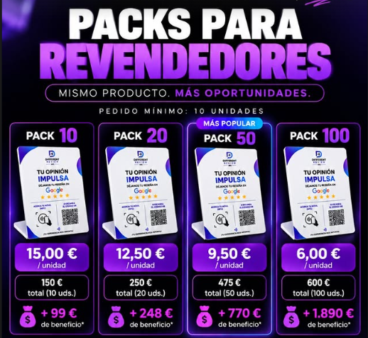 PACK REVENDEDORES · DIFFERENT REVIEW